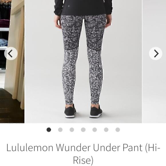 Lululemon Wunder Under Hi-Rise Pant size 2 color White/Black - Picture 6 of 7